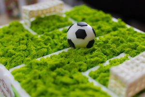 cake with soccer ball