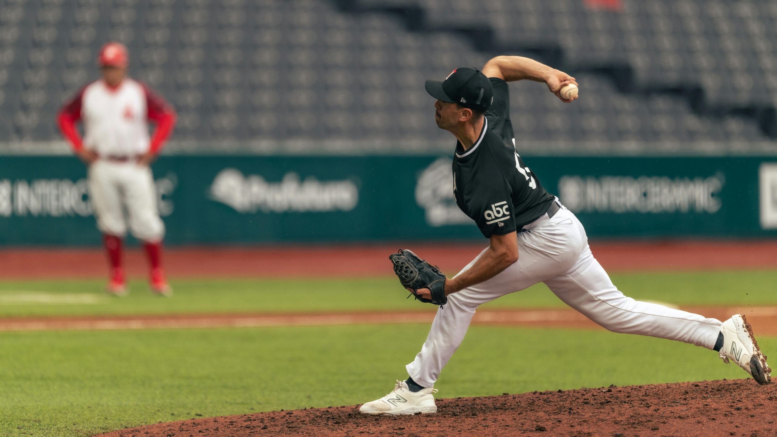 professional baseball player gripping the ball tightly